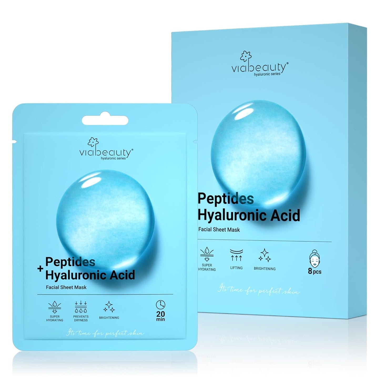 6 Pack of Sheet Face Masks Skincare - Collagen Face Mask Sheets with Hyaluronic Acid, Vitamin C, Snail Mucin - Facial Sheet Mask for Hydrating, Moisturizing, Rejuvenating