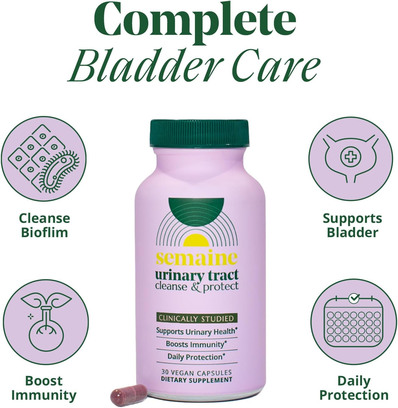 Urinary Tract Cleanse & Protect – 30 Ct, Rapid Relief, Cleanse Biofilm. UTI Prevention Supplement for Women, Support Urinary Tract Health. Combines Cranberry Proanthocyanidins with Hibiscus.