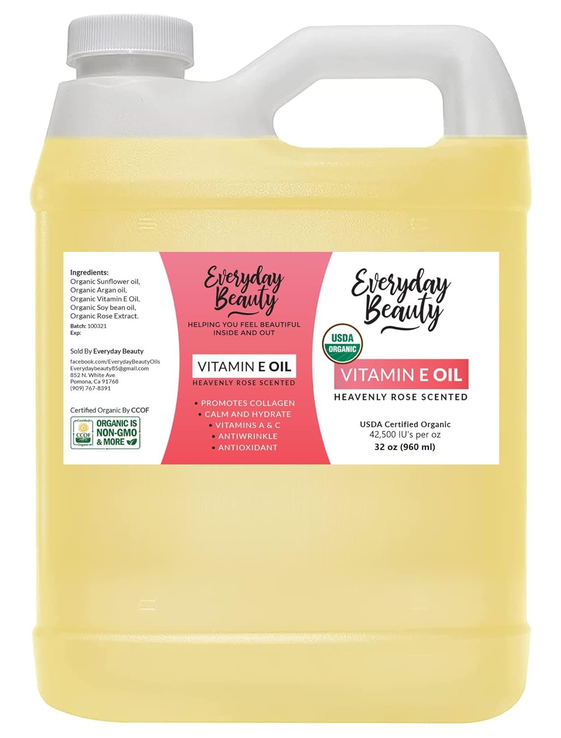 Organic Vitamin E Oil for Scars - All Natural & Vegan Skin Moisturizer 1Oz - Light and Unscented Great for Scars after Surgery - Reduce Wrinkles, anti Aging, Lighten Dark Spots - Face, Skin & All Over