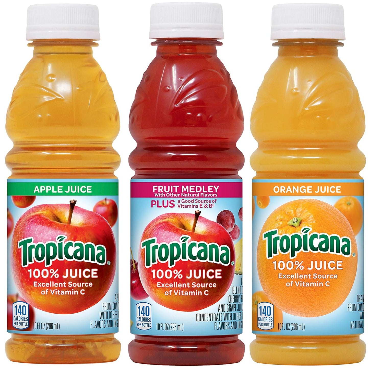 Tropicana 100% Juice, Orange Strawberry, 10 Fl Oz Bottle (Pack of 24)