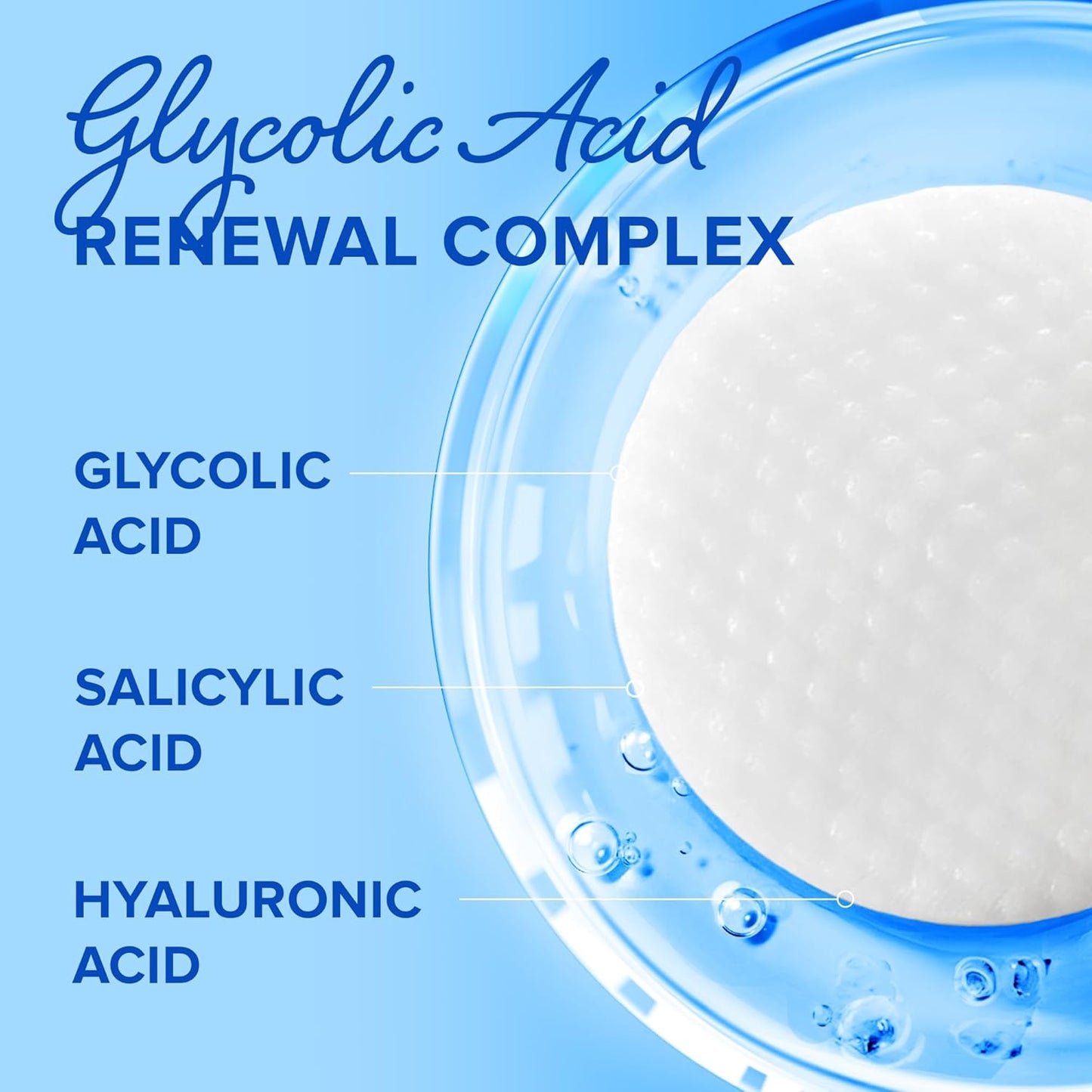 MAREE Glycolic Acid Pads - Toner Pads for Face Cleansing with Tea Tree Oil - Exfoliating Pads with Salicylic Acid & Vitamins E, B3, B5 - Face Pads Facial Peel & Radiance Deep Cleaning Effect - 50 Pads