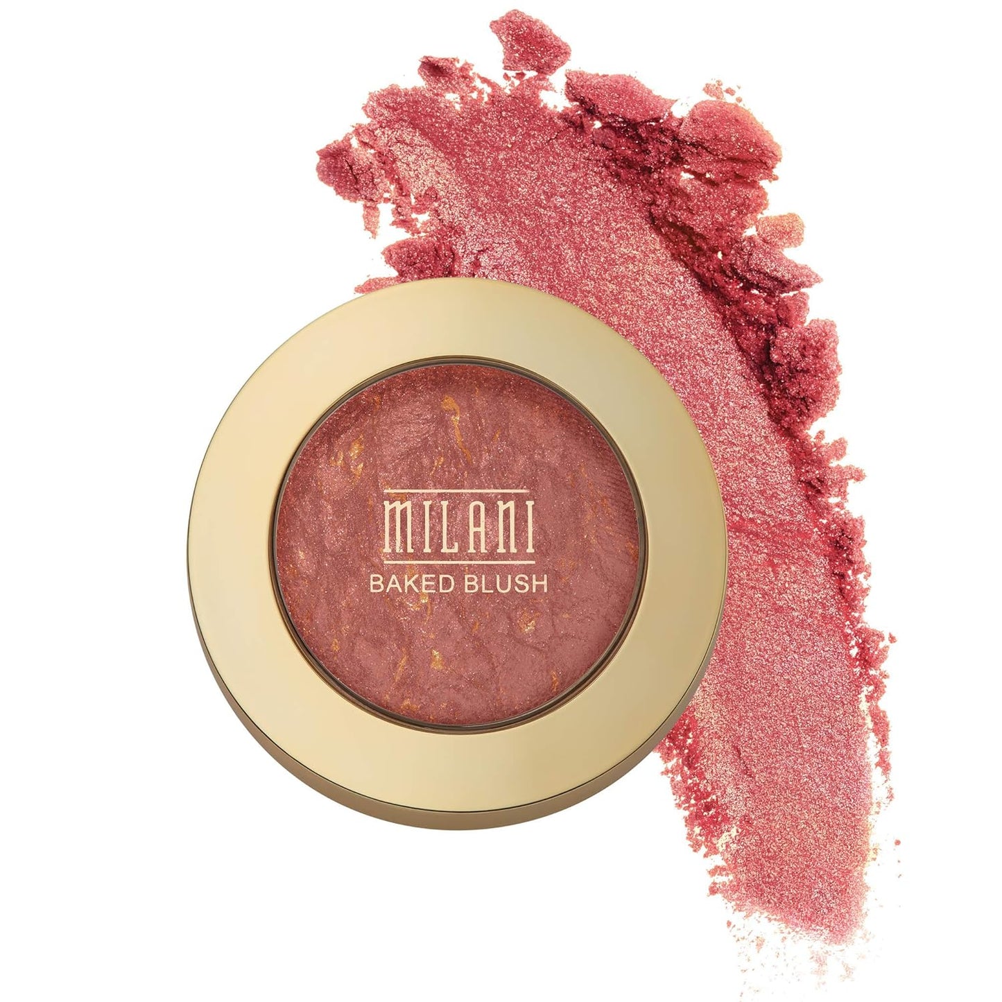 Milani Baked Blush - Dolce Pink (0.12 Ounce) Cruelty-Free Powder Blush - Shape, Contour & Highlight Face for a Shimmery or Matte Finish