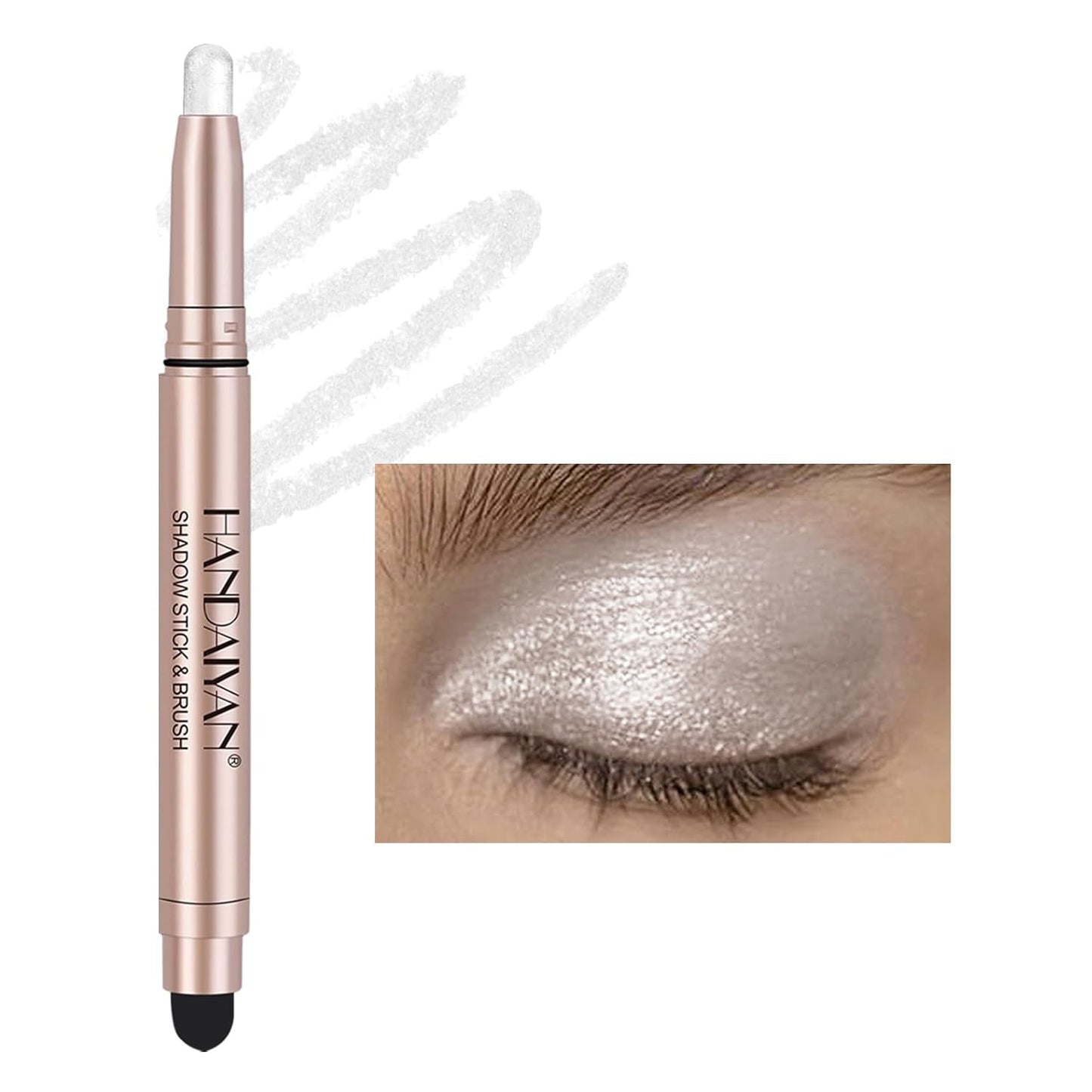 Eyeshadow Stick Matte Nude Eye Makeup Smoky Eyes Makeup Long Lasting Quick-Drying Smooth Glitter Eyeshadow Double Head(H06)