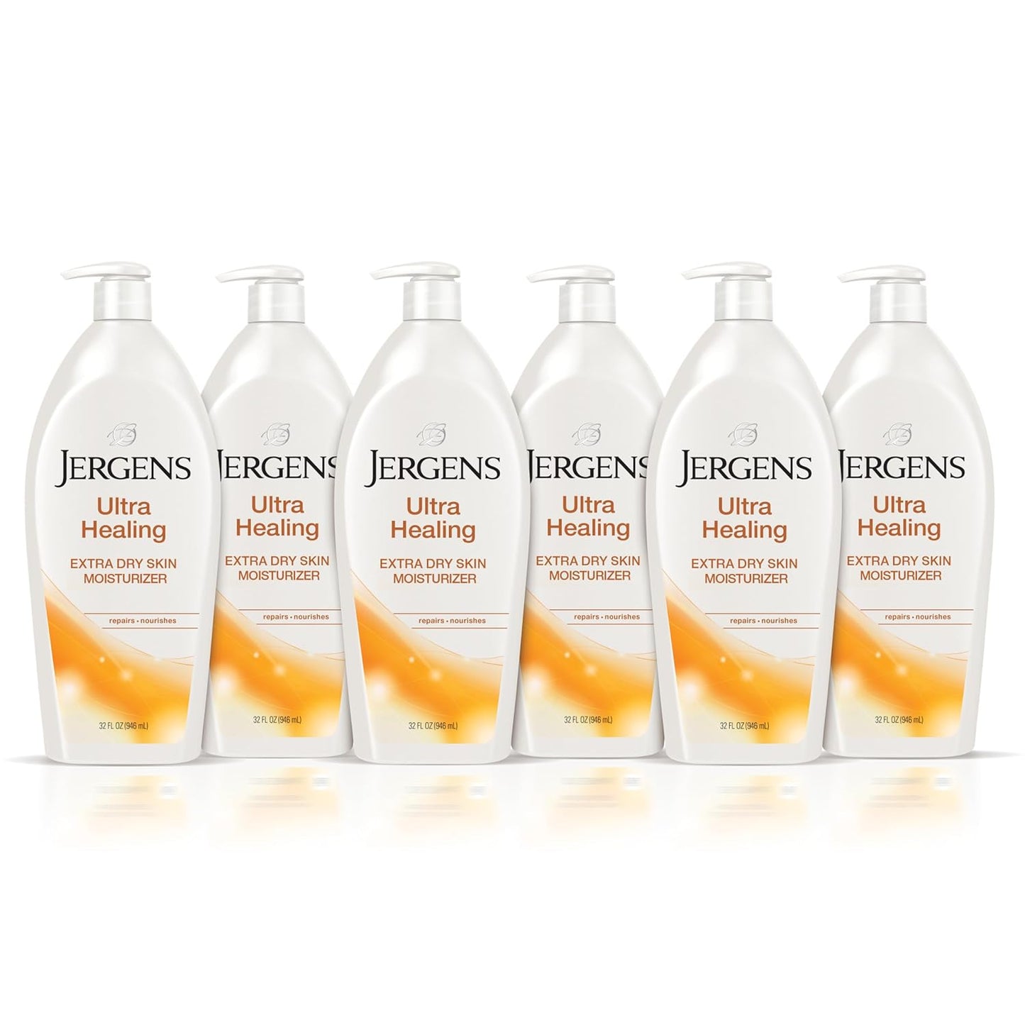 Jergens Ultra Healing Dry Skin Moisturizer, Body and Hand Lotion for Dry Skin, for Quick Absorption into Extra Dry Skin, with HYDRALUCENCE Blend, Vitamins C, E, and B5, 32 Ounce