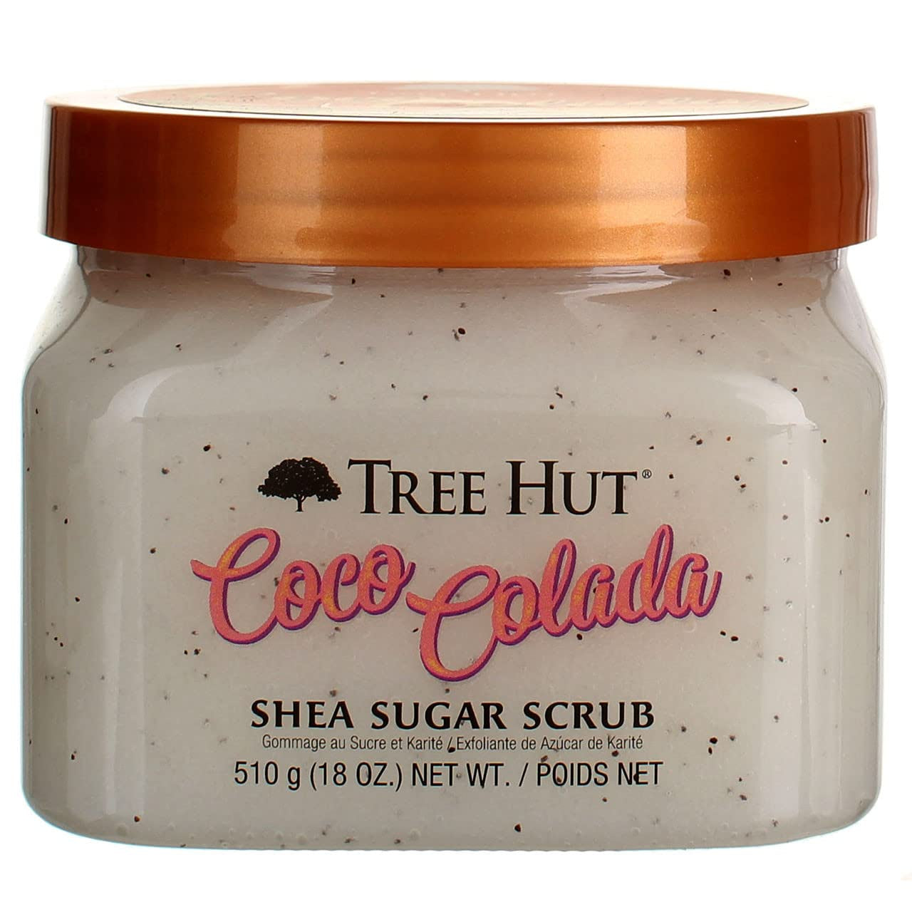 Tree Hut Exotic Bloom Shea Sugar Scrub | Exfoliating Body Scrub Removes Dead, Dry Skin for a Soft & Hydrated Feel | Nourishing Essential Body Care | 18 Fl Oz.