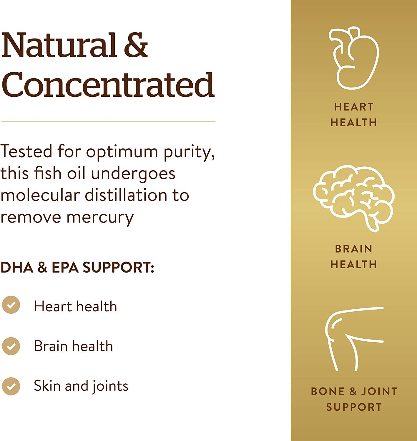 Solgar Omega-3 Fish Oil Concentrate, 240 Softgels - Support for Cardiovascular, Joint & Brain Health - Contains EPA & DHA Fatty Acids - Non GMO, Gluten/ Dairy Free - 120 Servings