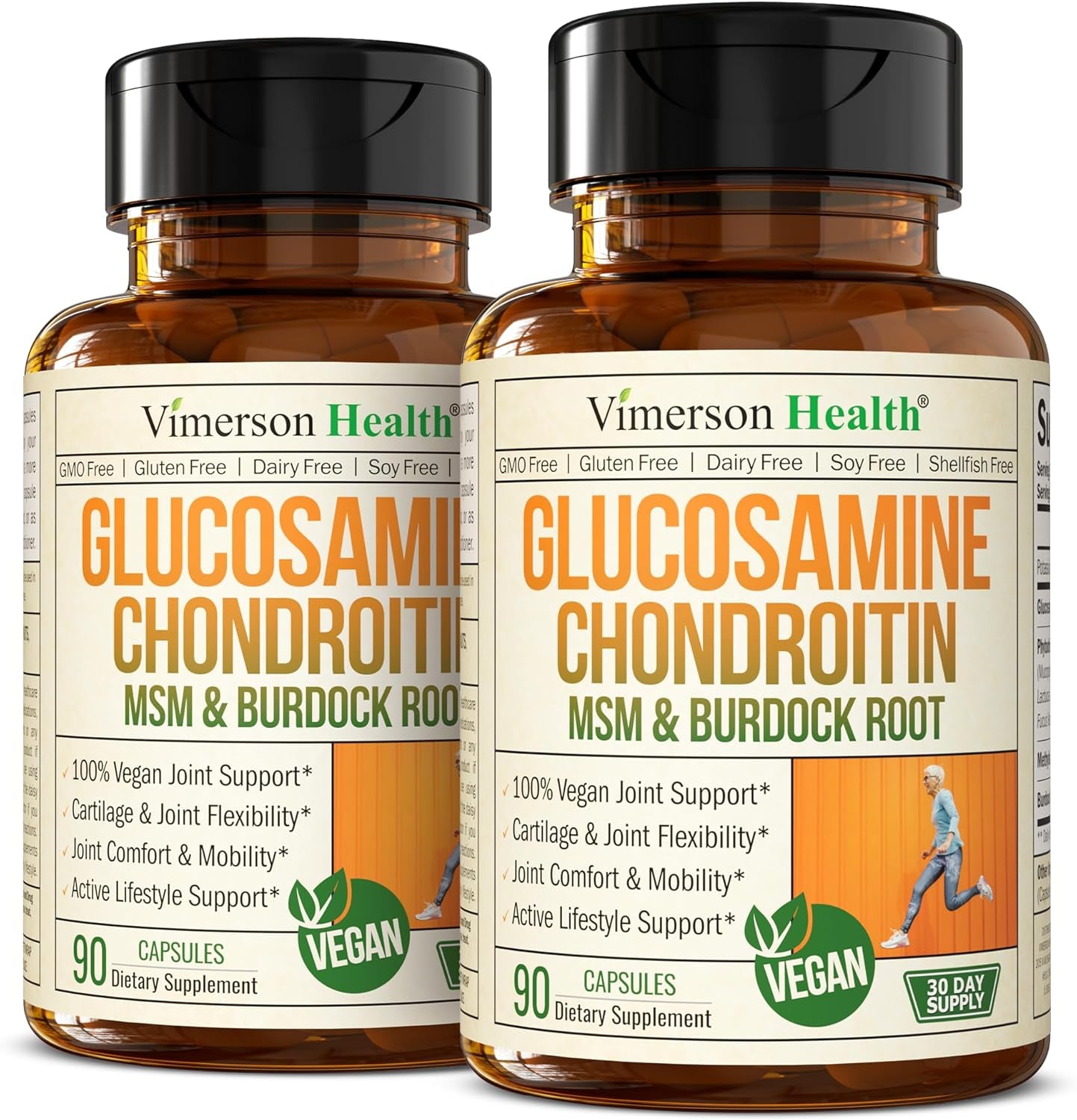 Glucosamine Chondroitin MSM and Turmeric Supplement - Joint Support Supplement for Women & Men with Boswellia & Glucosamine Sulfate 1500 Mg. Used for Cartilage & Joint Health & Flexibility 90 Capsules