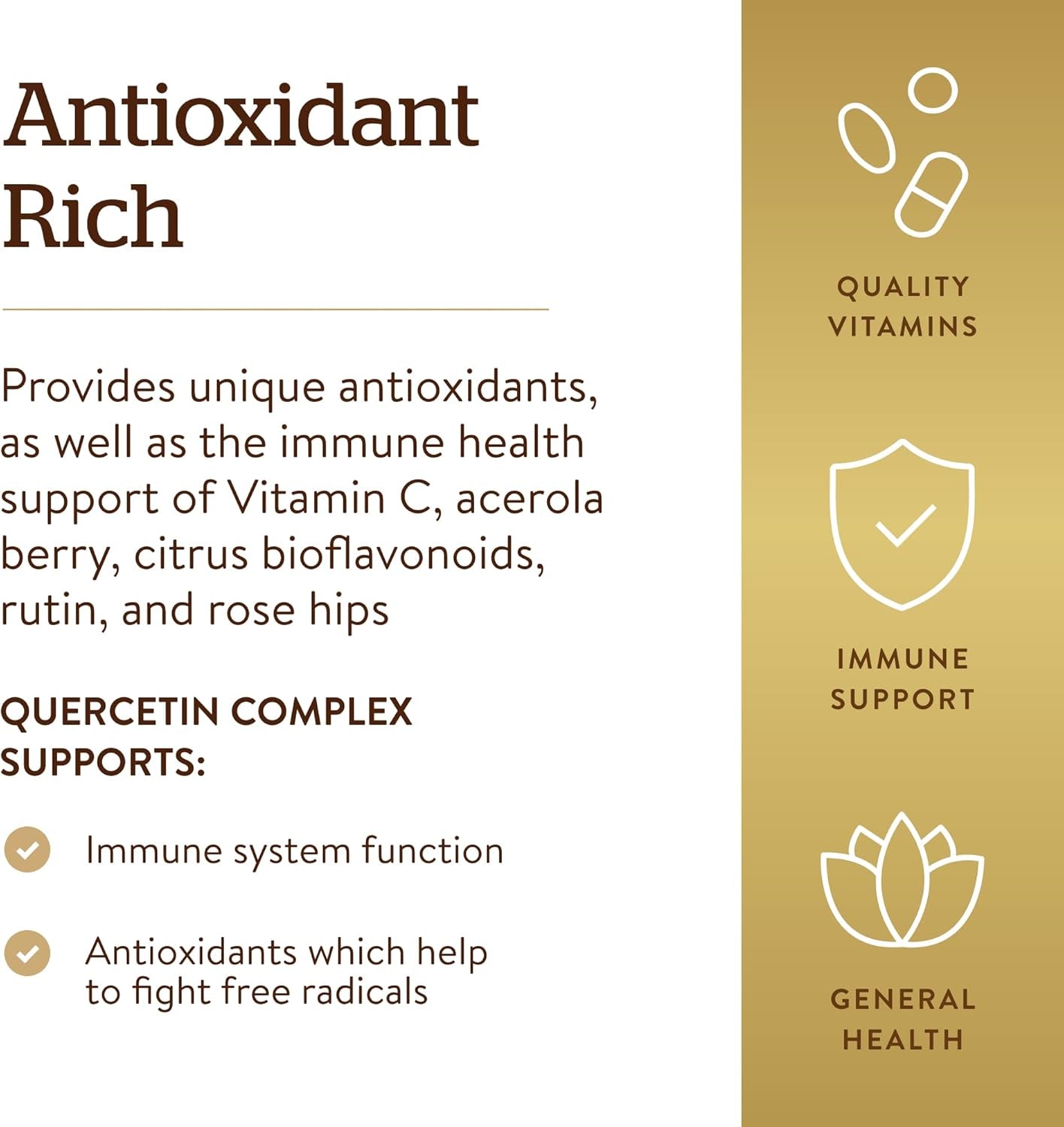 Solgar Quercetin Complex with Ester-C Plus, Unique Synergistic Formulat Immune Health Support, 100 Vegetable Capsules