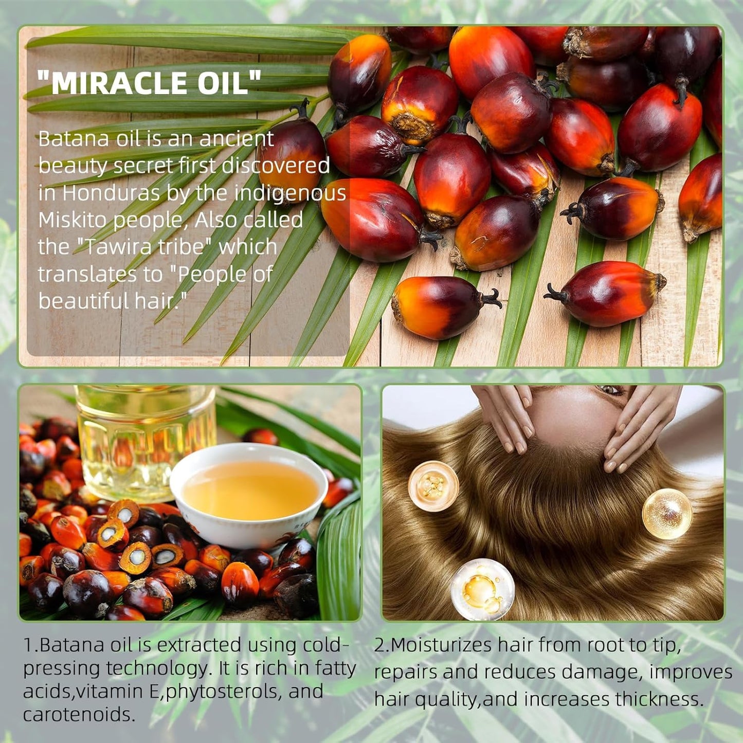 Generic Raw Batana Oil for Hair Growth: 100% Pure - Dr. Sebi Batana Oil from Honduras Unrefined Promotes Hair Thickness for Men & Women 4.2 OZ.