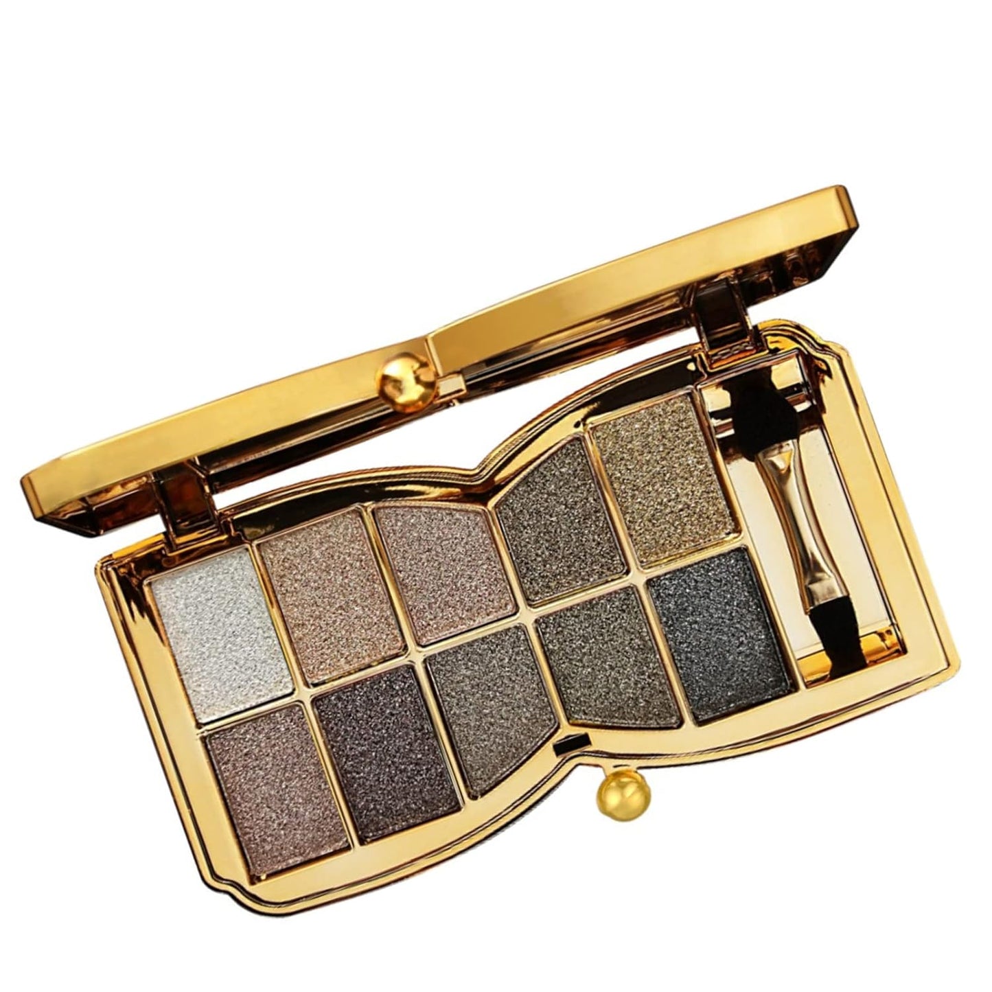 Glitter Eyeshadow Palette,10 Colors Shimmer Eyeshadow Palette Gold Eyeshadow Highly Pigmented Long Lasting Waterproof Sweatproof Eye Shadow Palette Makeup for Women Eye Shadow Palette Makeup