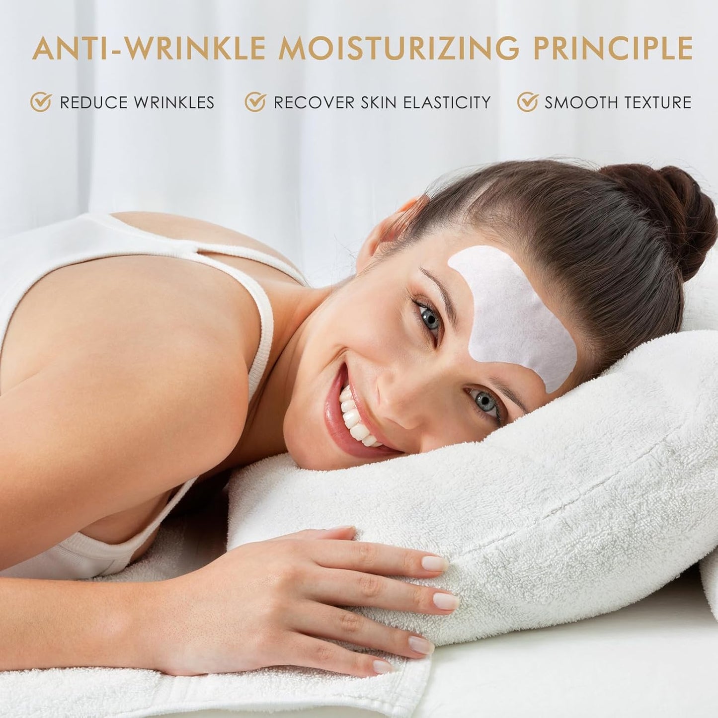 AUSLKA 24PCS Forehead Wrinkle Patches with Aloe, Collagen - Forehead Wrinkles Treatment,Anti Wrinkle Patches Care to Smooth Fine Lines & Wrinkles