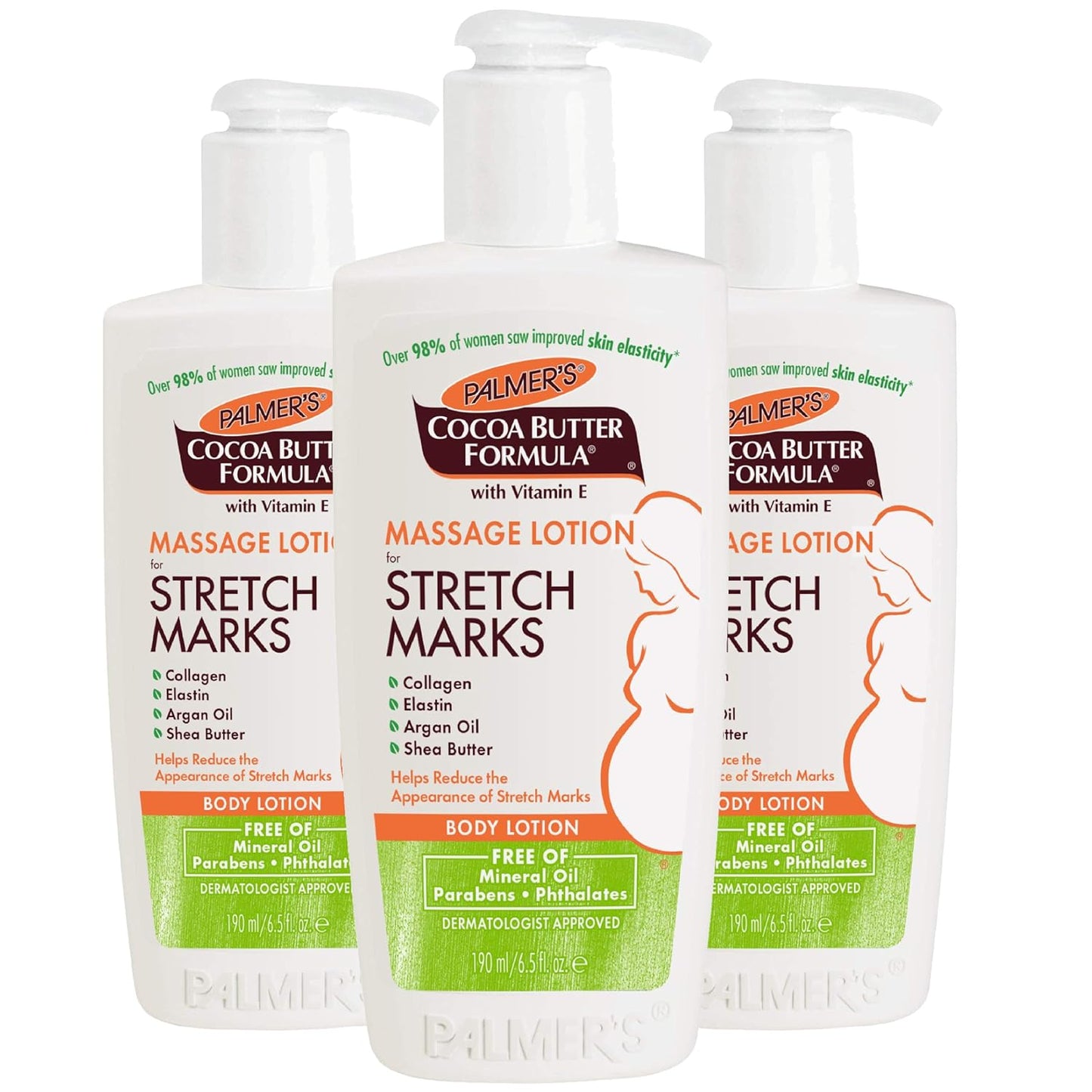 Palmer'S Cocoa Butter Formula Massage Lotion for Stretch Marks, Pregnancy Skin Care, Belly Cream with Collagen, Elastin, Argan Oil and Shea Butter, 8.5 Ounces