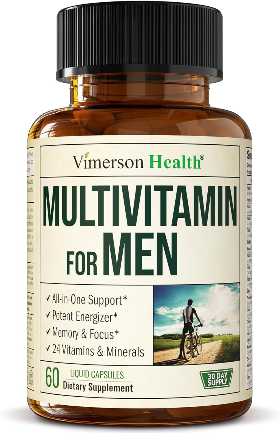 Multivitamin for Men - Daily Mens Multivitamins & Multiminerals with Vitamin A, C, D, E, B12, Zinc & More Essential Vitamins for Men - Mens Vitamins for Energy, Focus, and Mens Health. 60 Capsules