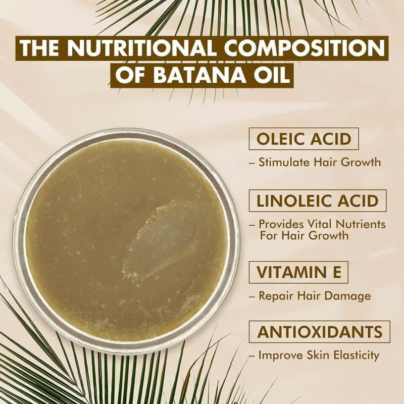Generic Raw Batana Oil for Hair Growth: 100% Pure - Dr. Sebi Batana Oil from Honduras Unrefined Promotes Hair Thickness for Men & Women 4.2 OZ.