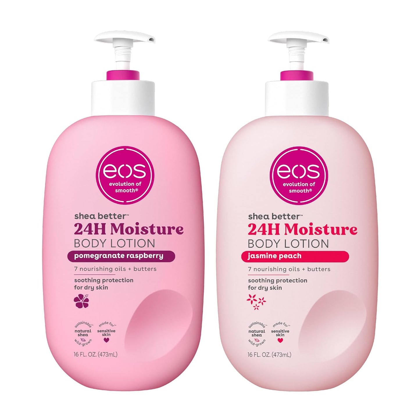 Eos Shea Better Body Lotion- Vanilla Cashmere, 24-Hour Moisture Skin Care, Lightweight & Non-Greasy, Made with Natural Shea, Vegan, 16 Fl Oz