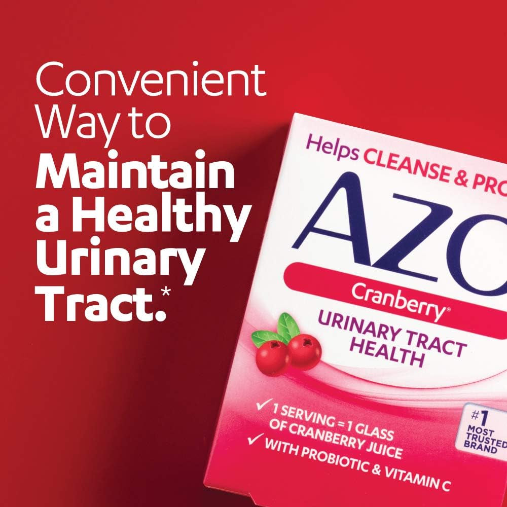 AZO Cranberry Supplement, Made with Concentrated Whole Fruit Cranberry Powder to Help Cleanse and Protect the Urinary Tract*, Sugar Free Cranberry Pills, Non-Gmo, 100 Softgels