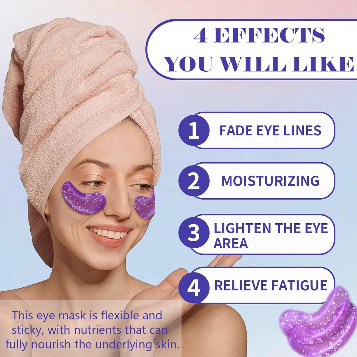 Miniling 28 Pairs Collagen Eye Masks, Reduce Wrinkles under Eye Patches for Puffy Eyes, Dark Circles, Eye Bags, Natural Collagen Eye Gels Pads Face Moisturizer for Women Men