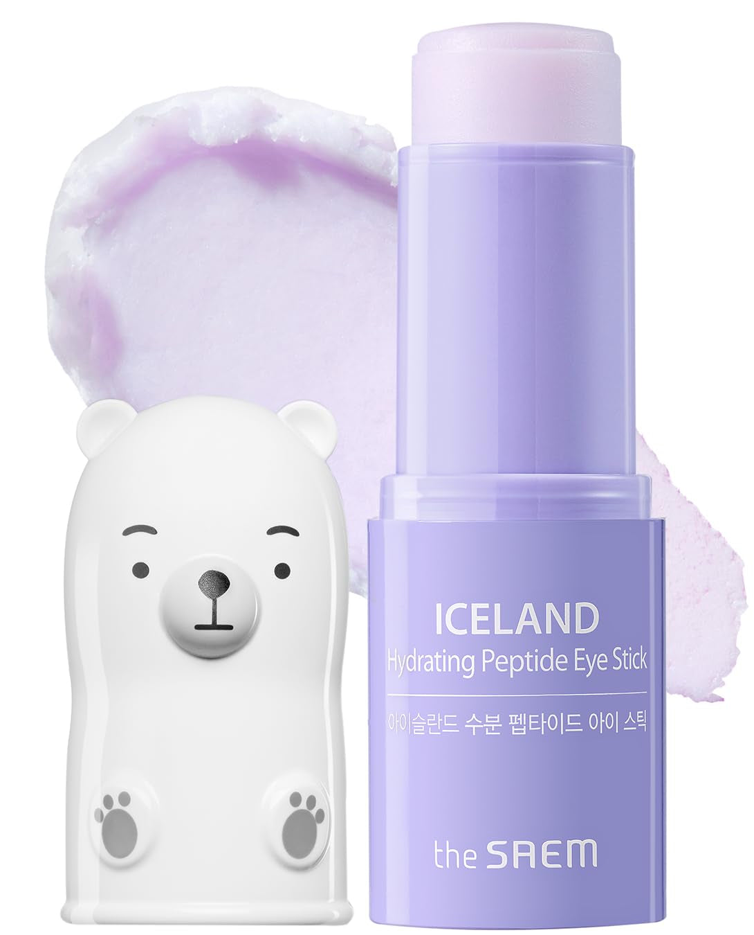 The SAEM Iceland Hydrating Collagen Eye Stick 0.24Oz - Anti-Wrinkle Moisturizing Eye Balm for Saggy Skin – under Eye Treatment - Balm to Smooth Skin Texture - Rose Scent