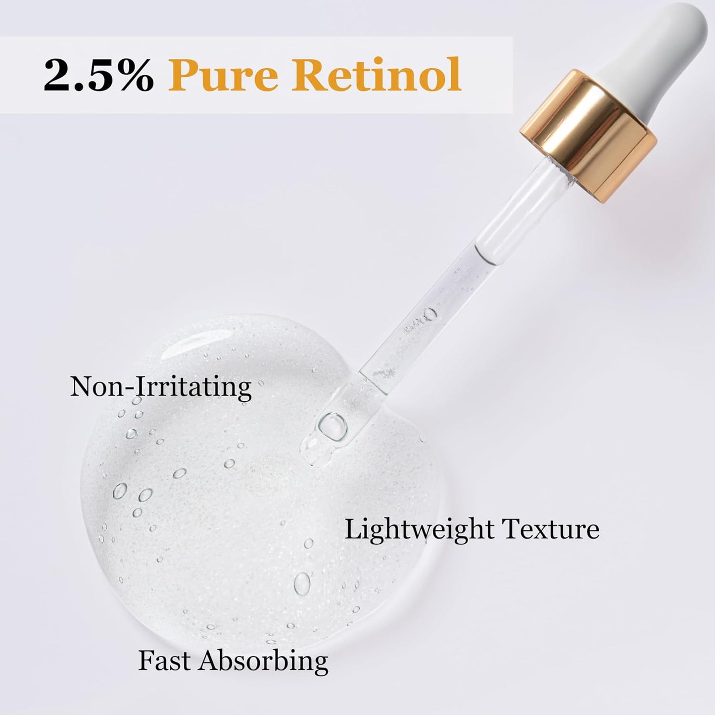 Mivida Firming 2.5% Retinol Serum for Face W/Hydrating Hyaluronic Acid, Vit C, E | Daily anti Aging Face Serum to Fight Fine Lines, Wrinkles Smoothing, Dark Spot Corrector, Brighten Dullness - 1 Fl Oz