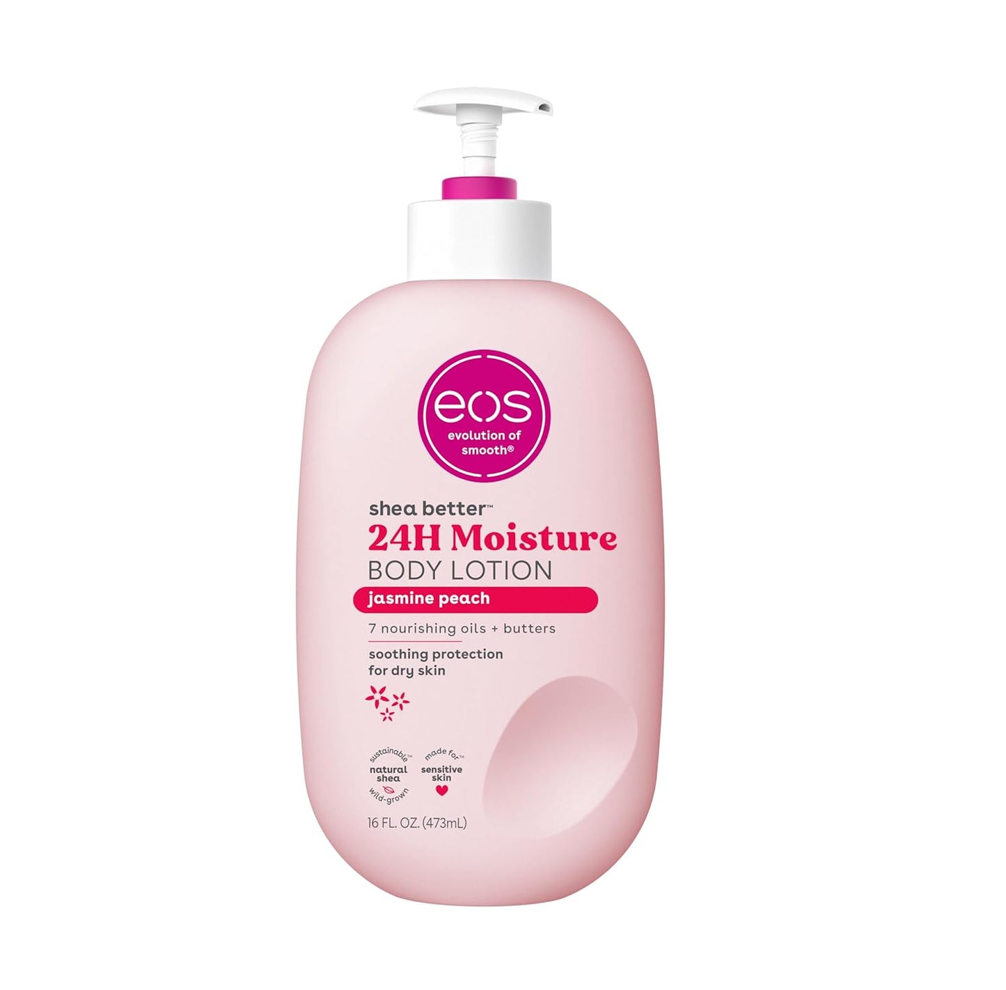 Eos Shea Better Body Lotion- Vanilla Cashmere, 24-Hour Moisture Skin Care, Lightweight & Non-Greasy, Made with Natural Shea, Vegan, 16 Fl Oz