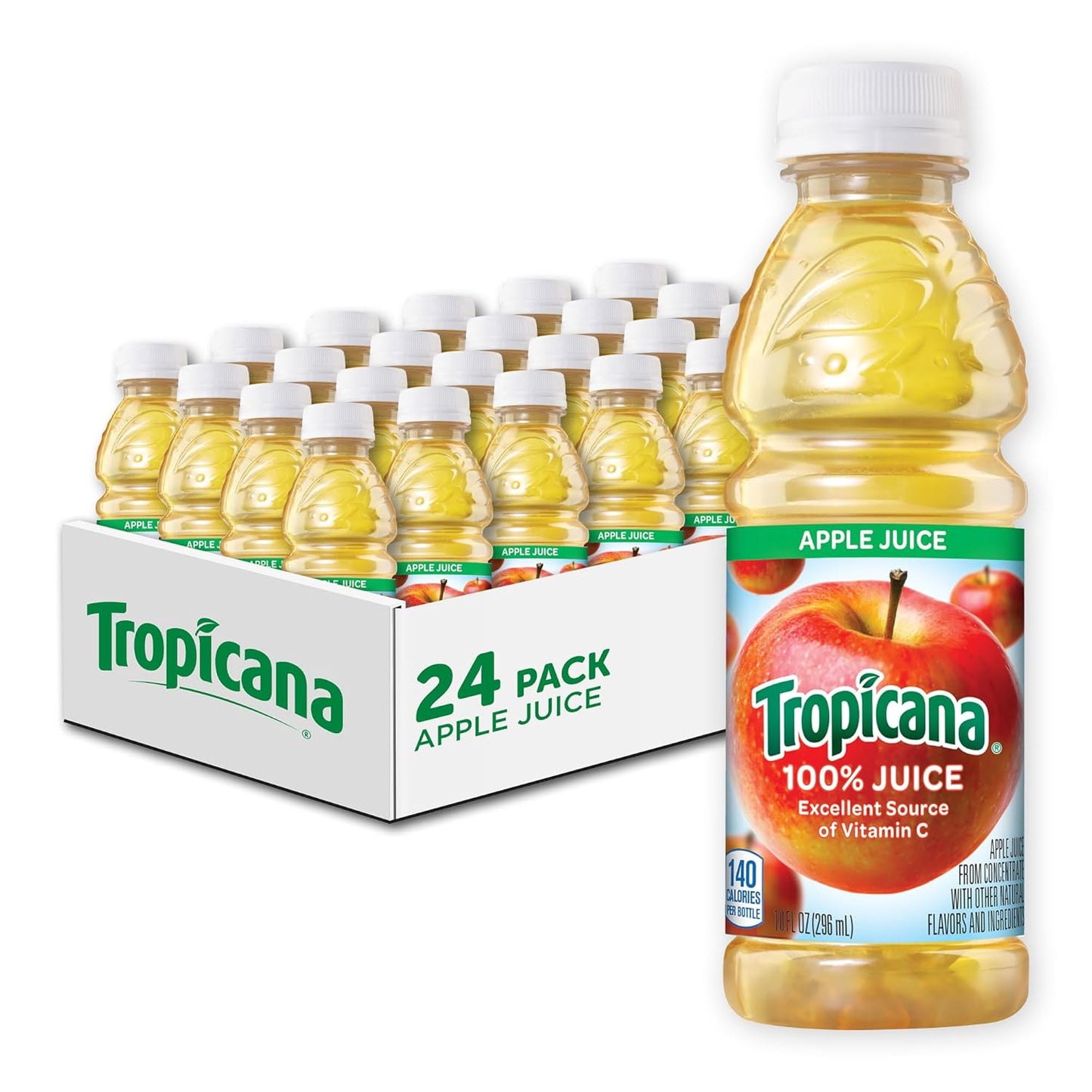 Tropicana 100% Juice, Orange Strawberry, 10 Fl Oz Bottle (Pack of 24)