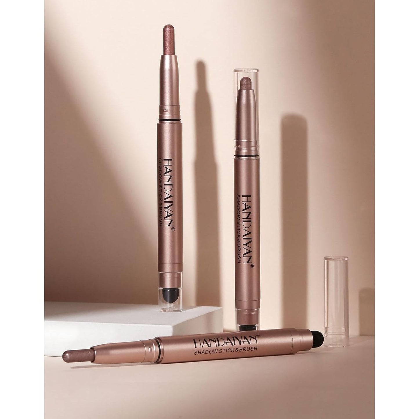 Eyeshadow Stick Matte Nude Eye Makeup Smoky Eyes Makeup Long Lasting Quick-Drying Smooth Glitter Eyeshadow Double Head(H06)