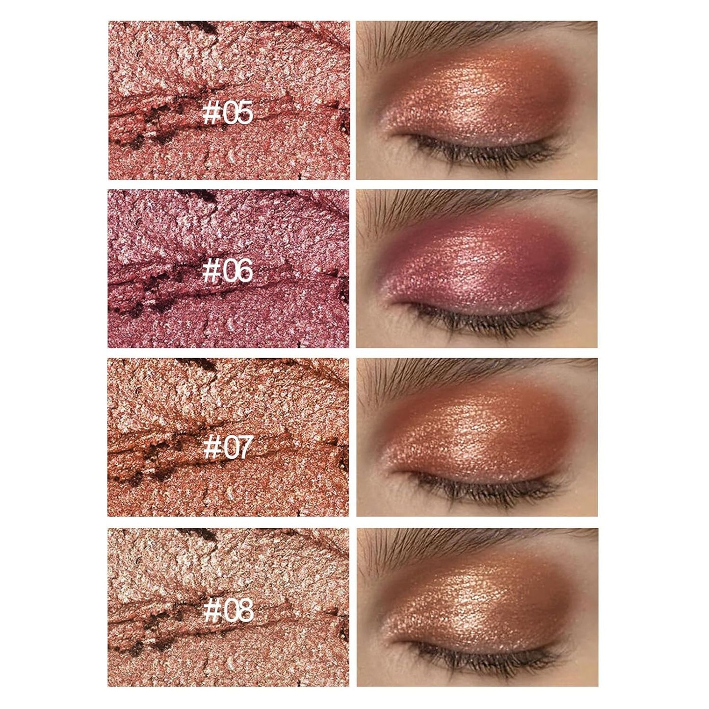 Eyeshadow Stick Matte Nude Eye Makeup Smoky Eyes Makeup Long Lasting Quick-Drying Smooth Glitter Eyeshadow Double Head(H06)
