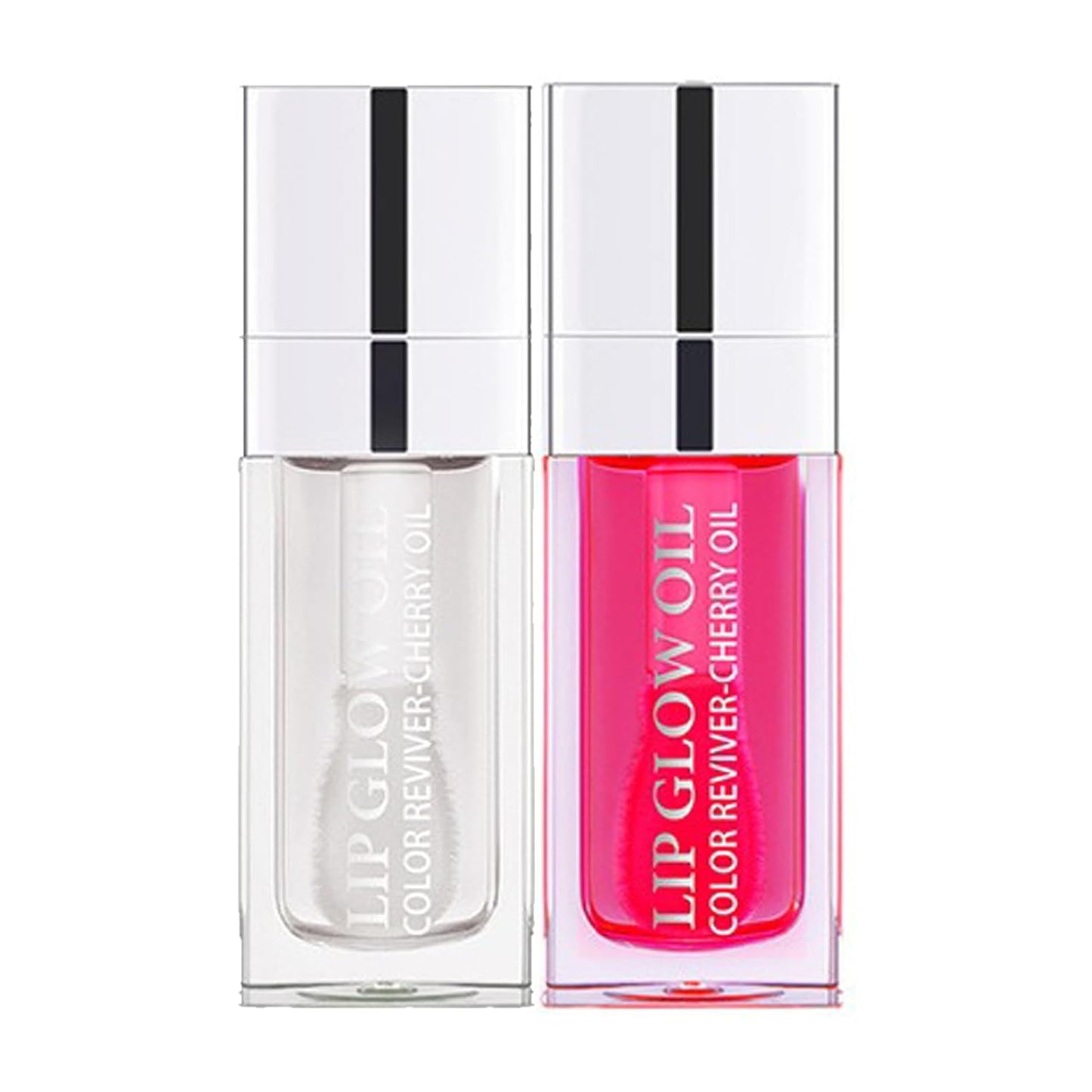 Hydrating Lip Glow Oil Set, Plumping Lip Oil Moisturizing Nourishing Shiny No-Sticky Transparent Tinted Lip Gloss Balm, Natural Lip Plumper Gloss Repairing Lightening (Raspberry)