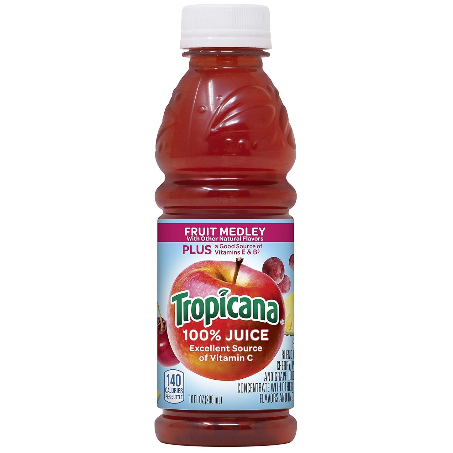 Tropicana 100% Juice, Orange Strawberry, 10 Fl Oz Bottle (Pack of 24)