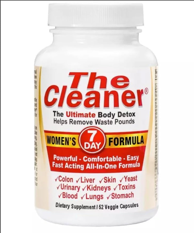 The Cleaner Detox, Effective-7 Day Formula for Women, Ultimate Body Detox, Support Digestive Health, 52 Veggie Capsules, White/Red
