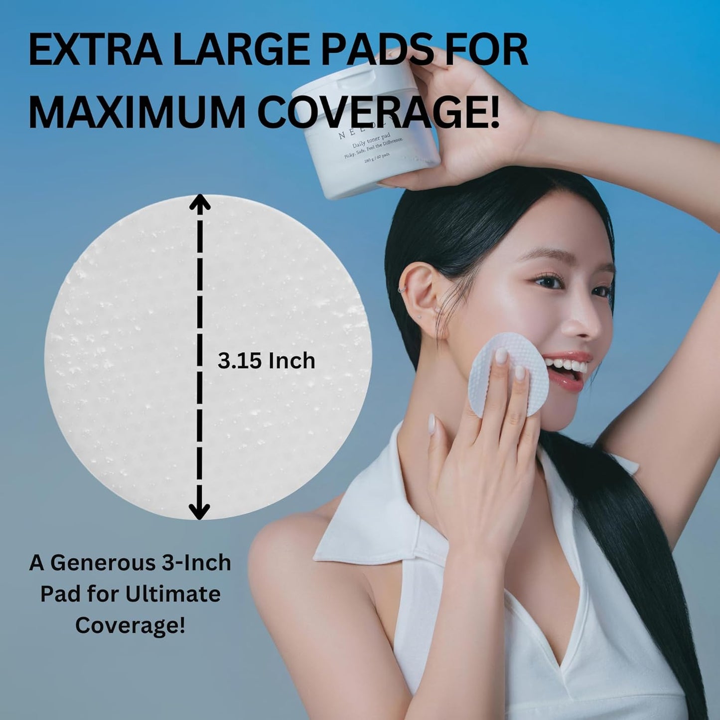 Needly | Exfoliating Facial Pads with BHA & PHA | Daily Toner Pad | for Pore Tightening