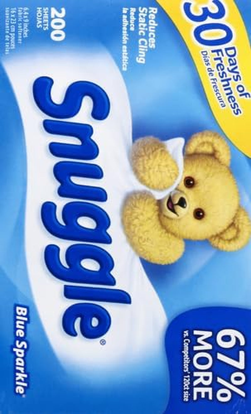 Snuggle Dryer Sheets, Long Lasting Fresh and Clean Scent, Laundry Fabric Softener, Control Static, Reduce Wrinkles, HE Safe, 200 Count