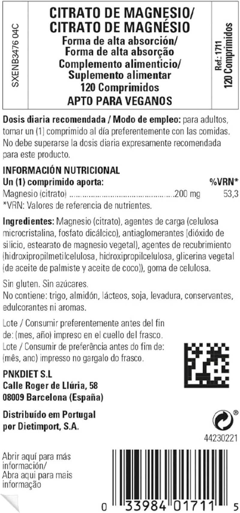 Solgar Magnesium Citrate, 120 Tablets - Promotes Healthy Bones - Supports Nerve & Muscle Function - Non GMO, Vegan, Gluten Free, Dairy Free, Kosher - 60 Servings
