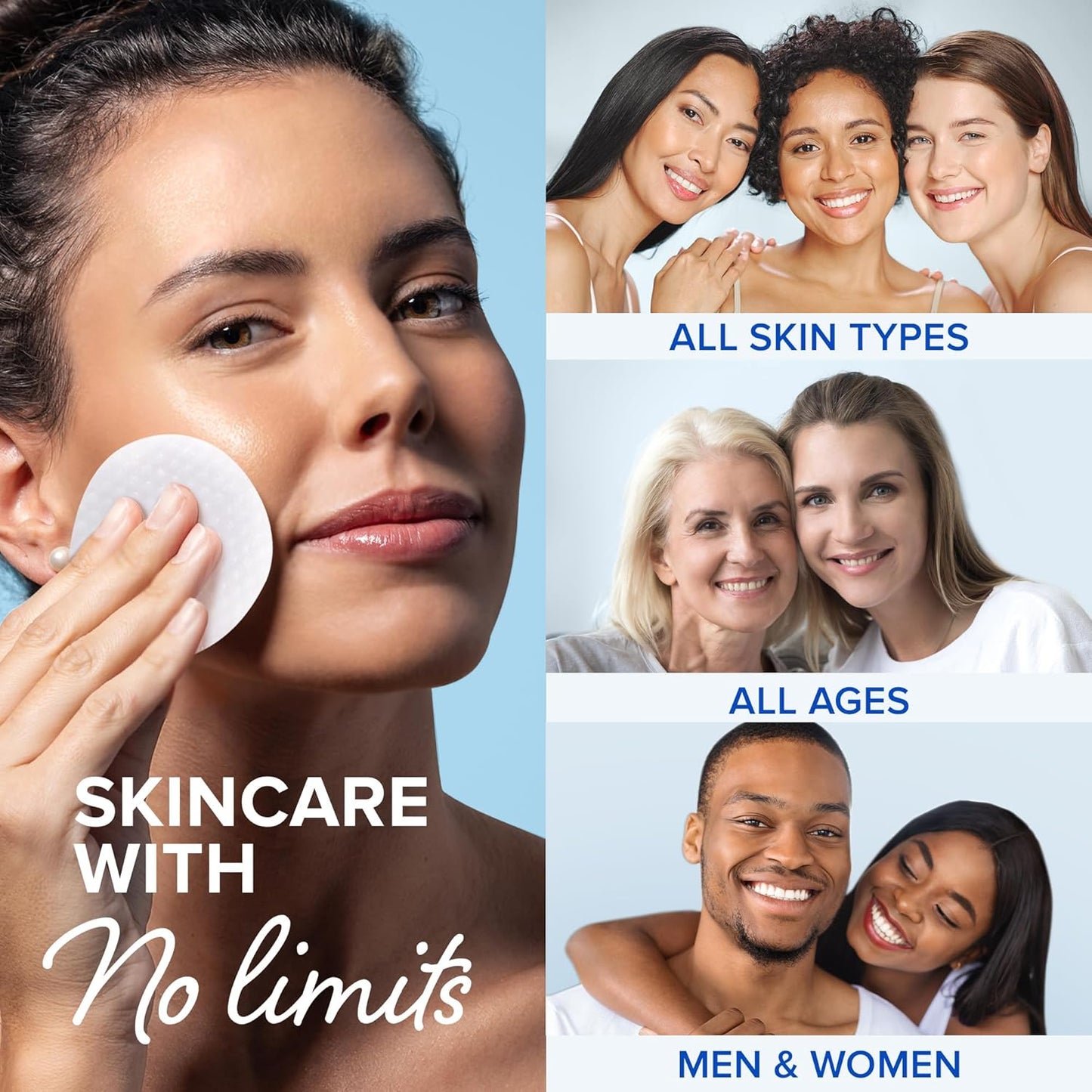 MAREE Glycolic Acid Pads - Toner Pads for Face Cleansing with Tea Tree Oil - Exfoliating Pads with Salicylic Acid & Vitamins E, B3, B5 - Face Pads Facial Peel & Radiance Deep Cleaning Effect - 50 Pads