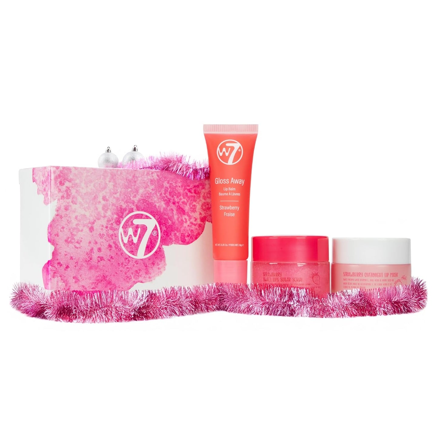 W7 Sweet Dreams Overnight Strawberry Lip Mask - Vitamin E, Aloe Vera and Grape Seed Oil - for Hydrated, Full Looking & Irresistible Lips - 0.42 Fl Oz