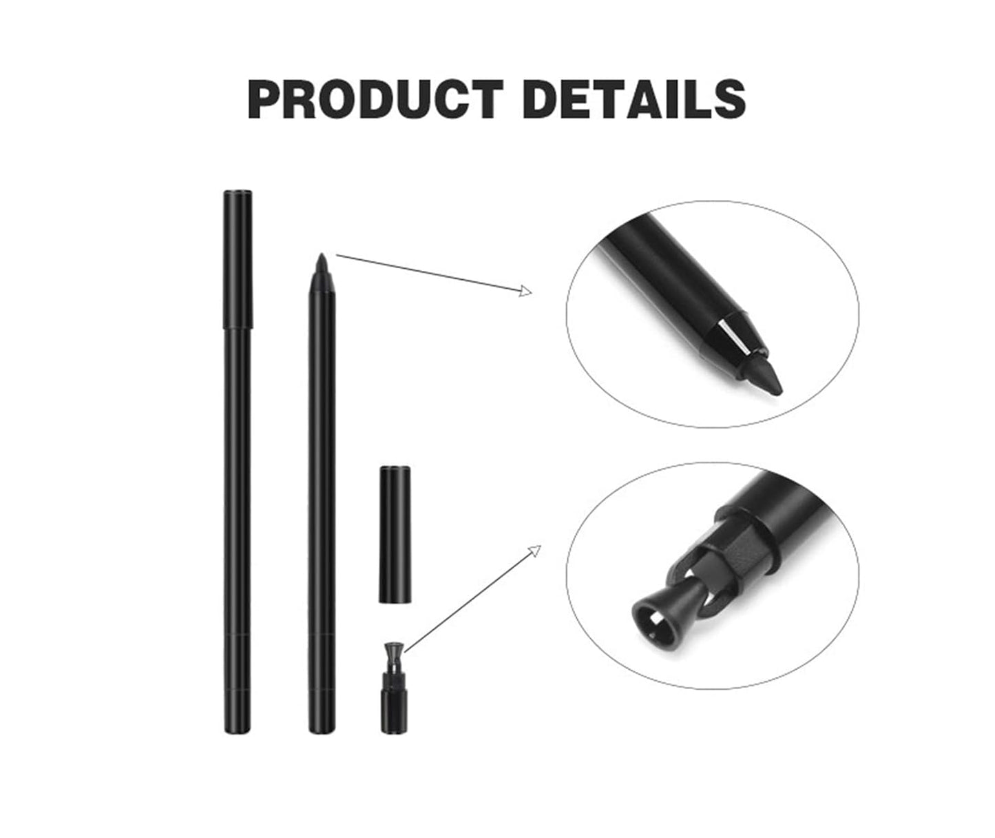 Generic Beauty Gel Eyeliner for Mature Women, round Tip Design - Waterproof, Sweat and Smudge Resistant Precision Eyeliner for All Day Use (Brown)