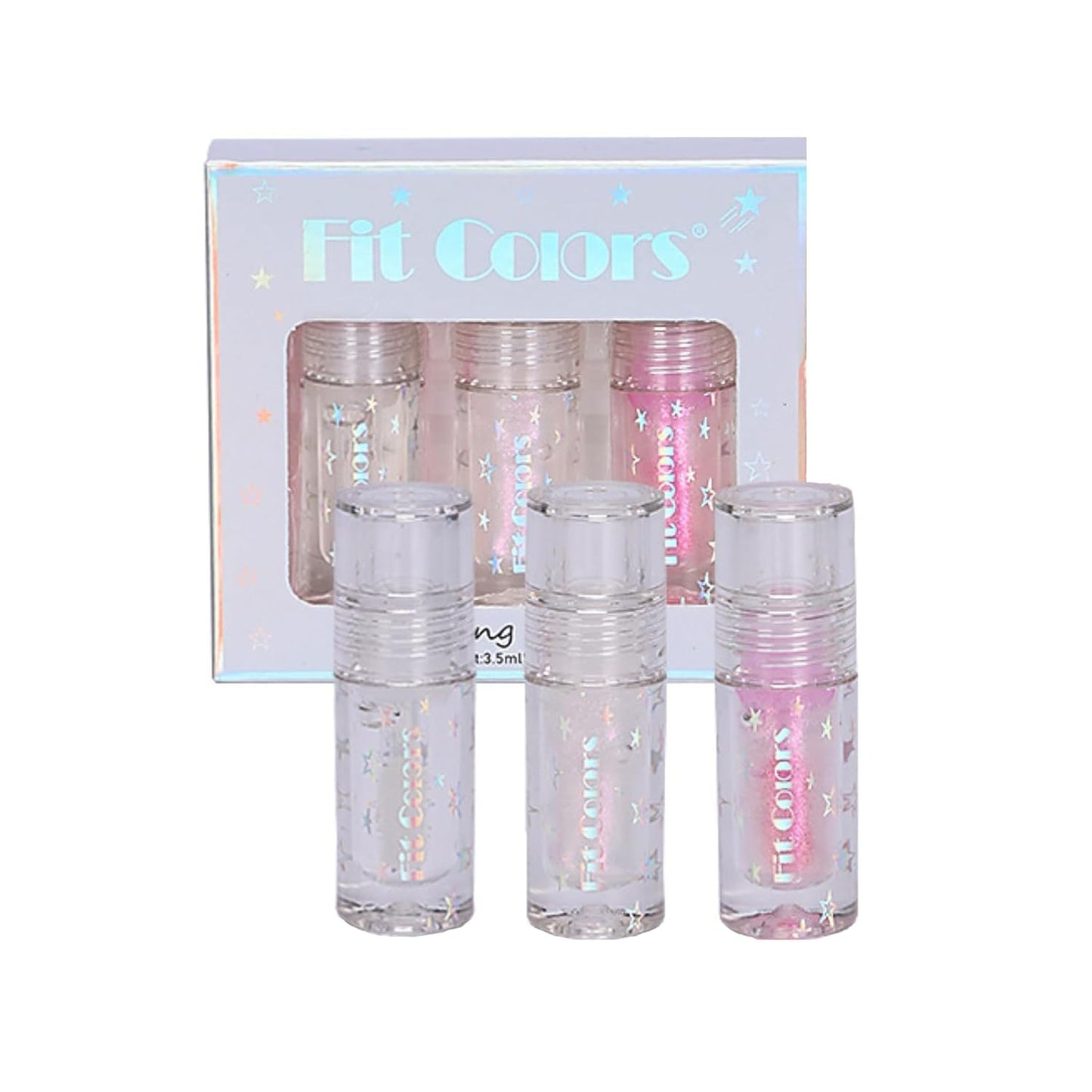 Hydrating Lip Glow Oil Set, Plumping Lip Oil Moisturizing Nourishing Shiny No-Sticky Transparent Tinted Lip Gloss Balm, Natural Lip Plumper Gloss Repairing Lightening (Raspberry)