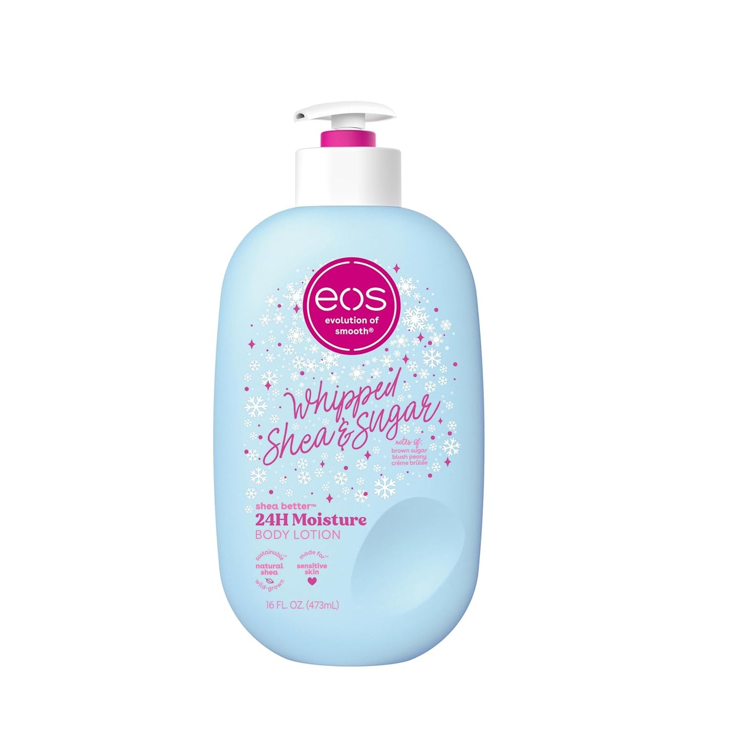 Eos Shea Better Body Lotion- Vanilla Cashmere, 24-Hour Moisture Skin Care, Lightweight & Non-Greasy, Made with Natural Shea, Vegan, 16 Fl Oz