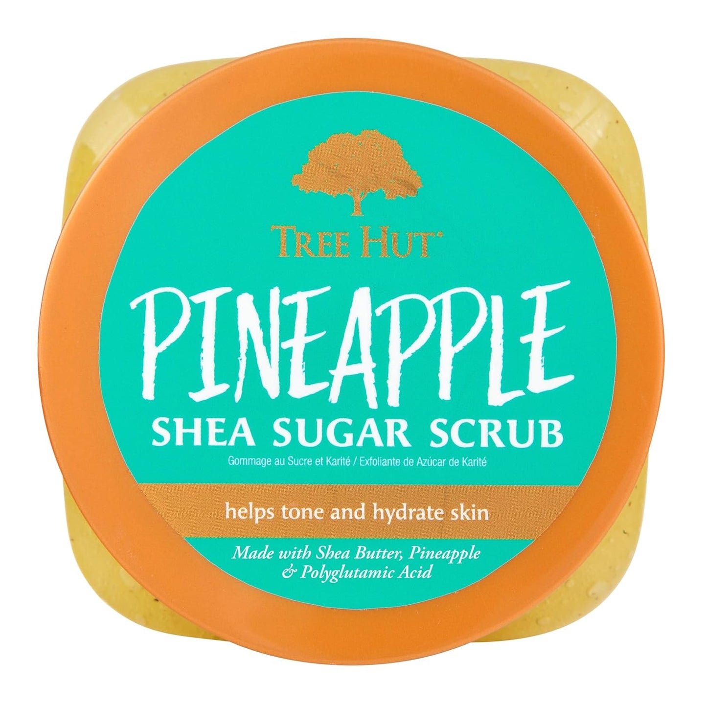 Tree Hut Pineapple Shea Sugar Scrub | Exfoliating Body Scrub Removes Dead, Dry Skin for a Soft & Hydrated Feel | Nourishing Essential Body Care | 18 Fl Oz.