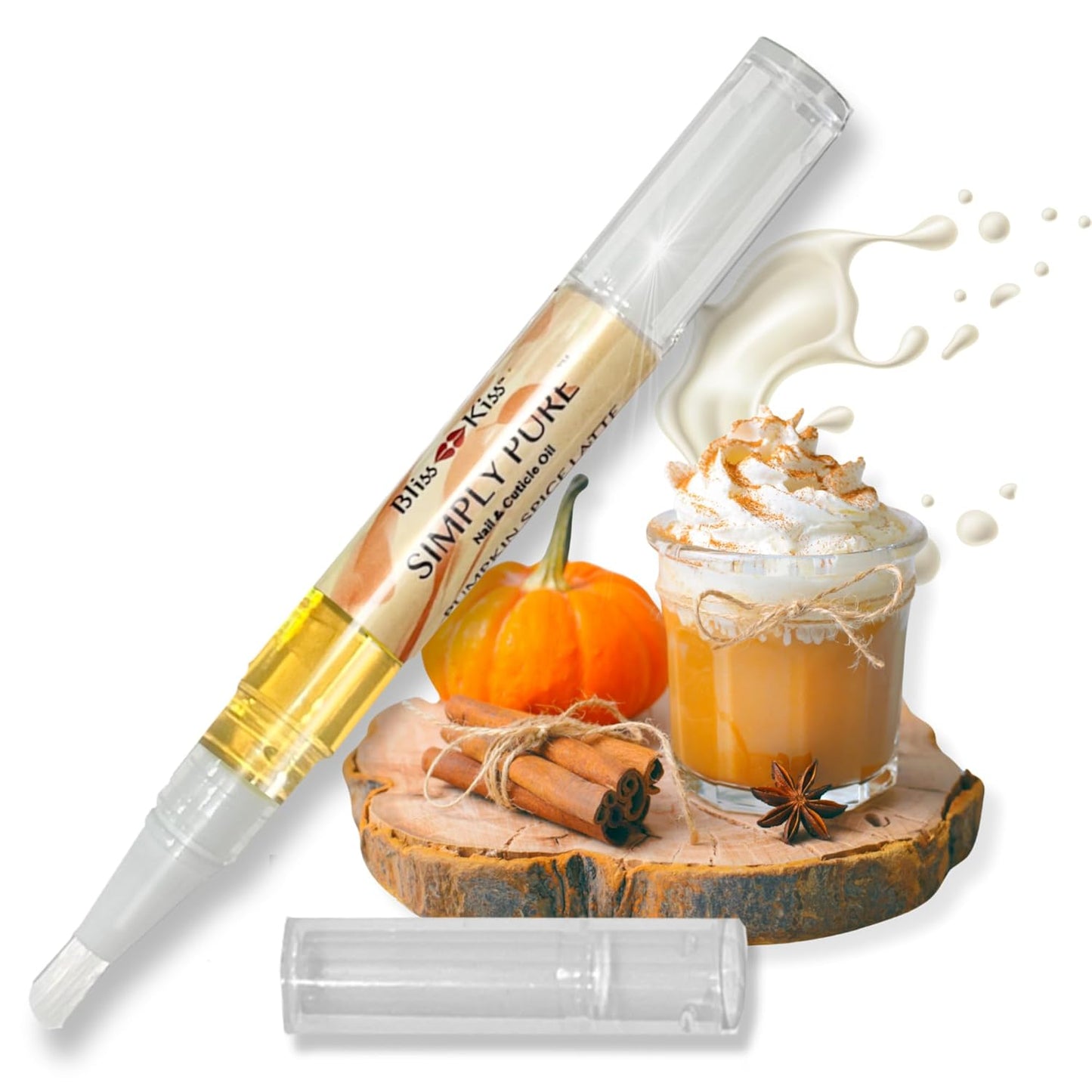 Bliss Kiss | 1 Fragrance Free | Nail Oil Cuticle Pen W/Vitamin E & Jojoba⏤Nail Strengthener Nail Growth Serum for Brittle Peeling Breaking Thin Nails