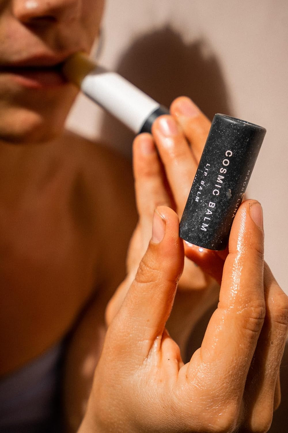 MADRE LUNA AYURVEDIC SKIN CARE, Cheeks & Lips, Lip Balm, Natural Look, Deep Hydratation. (Cosmic Balm) Deep Hydration, UV Protection, Enhances Lip Glow, with Cocoa Butter.