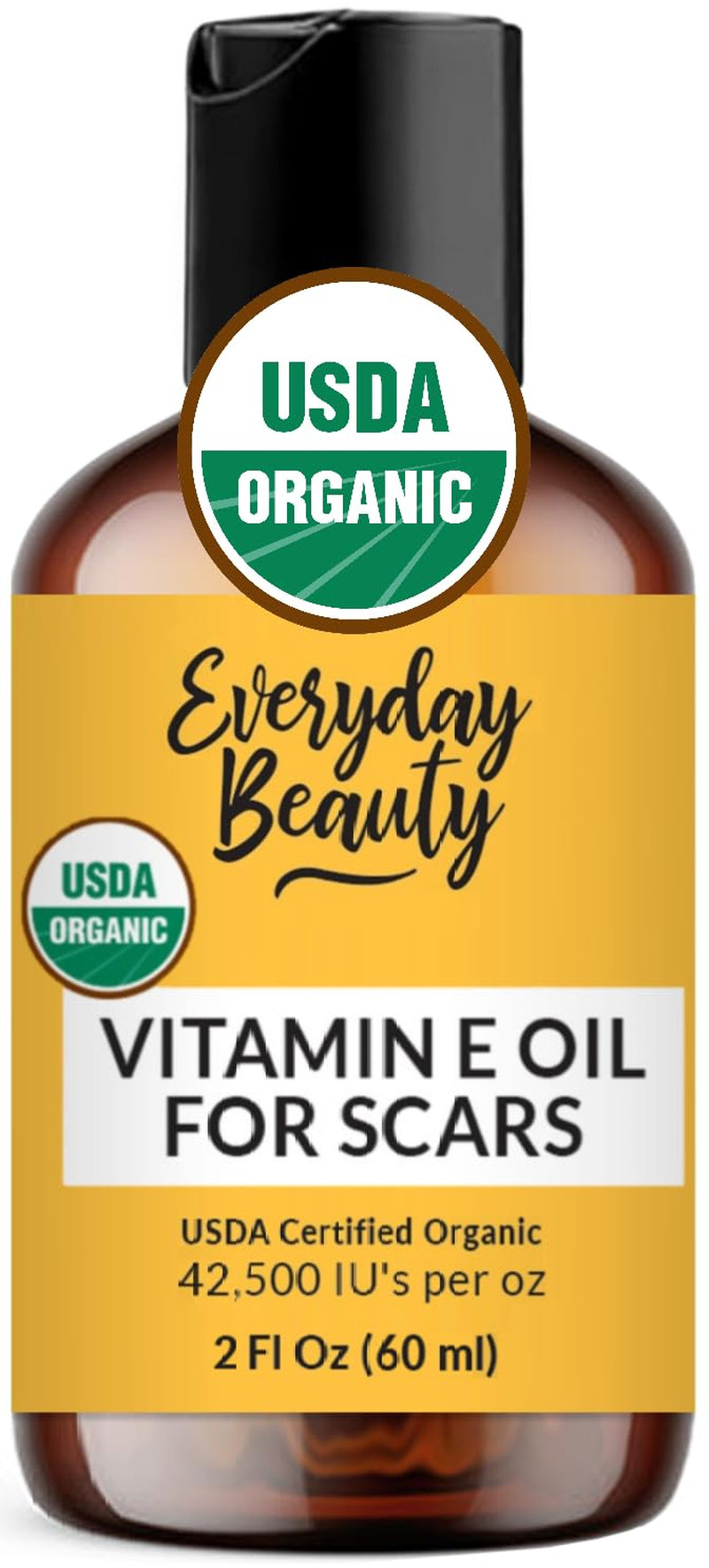 Organic Vitamin E Oil for Scars - All Natural & Vegan Skin Moisturizer 1Oz - Light and Unscented Great for Scars after Surgery - Reduce Wrinkles, anti Aging, Lighten Dark Spots - Face, Skin & All Over
