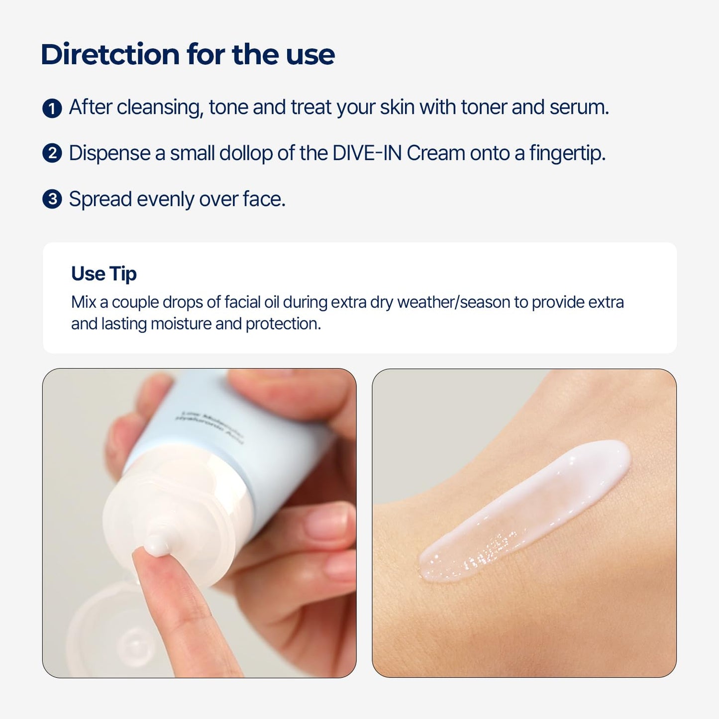 Torriden DIVE-IN Hyaluronic Acid Cream 2.71 Fl Oz | Facial Moisturizer for Sensitive, Oily Skin | Fragrance-Free, Alcohol-Free, Lightweight, No Colorants | Vegan, Clean, Cruelty-Free