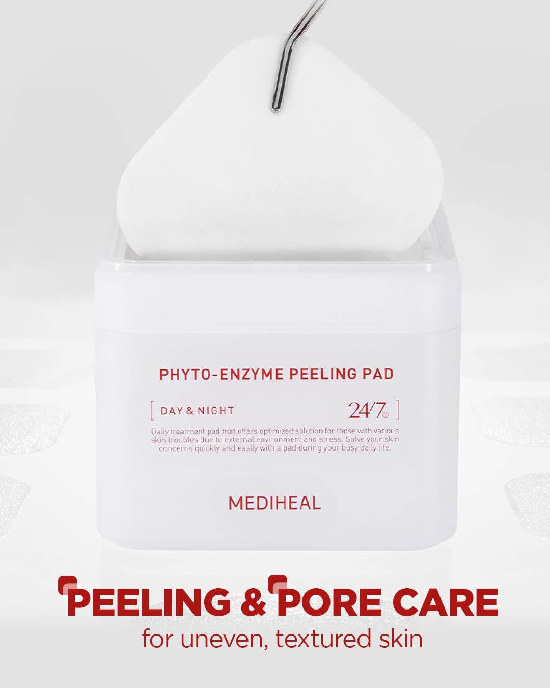 MEDIHEAL Phyto Enzyme Peeling Pad - Vegan Face Resurfacing Gauze Pads with LHA & Papaya Enzym - Pore Tightening Pads to Control Sebum - Exfoliating Pads for Dead Skin Cells, 90 Pads