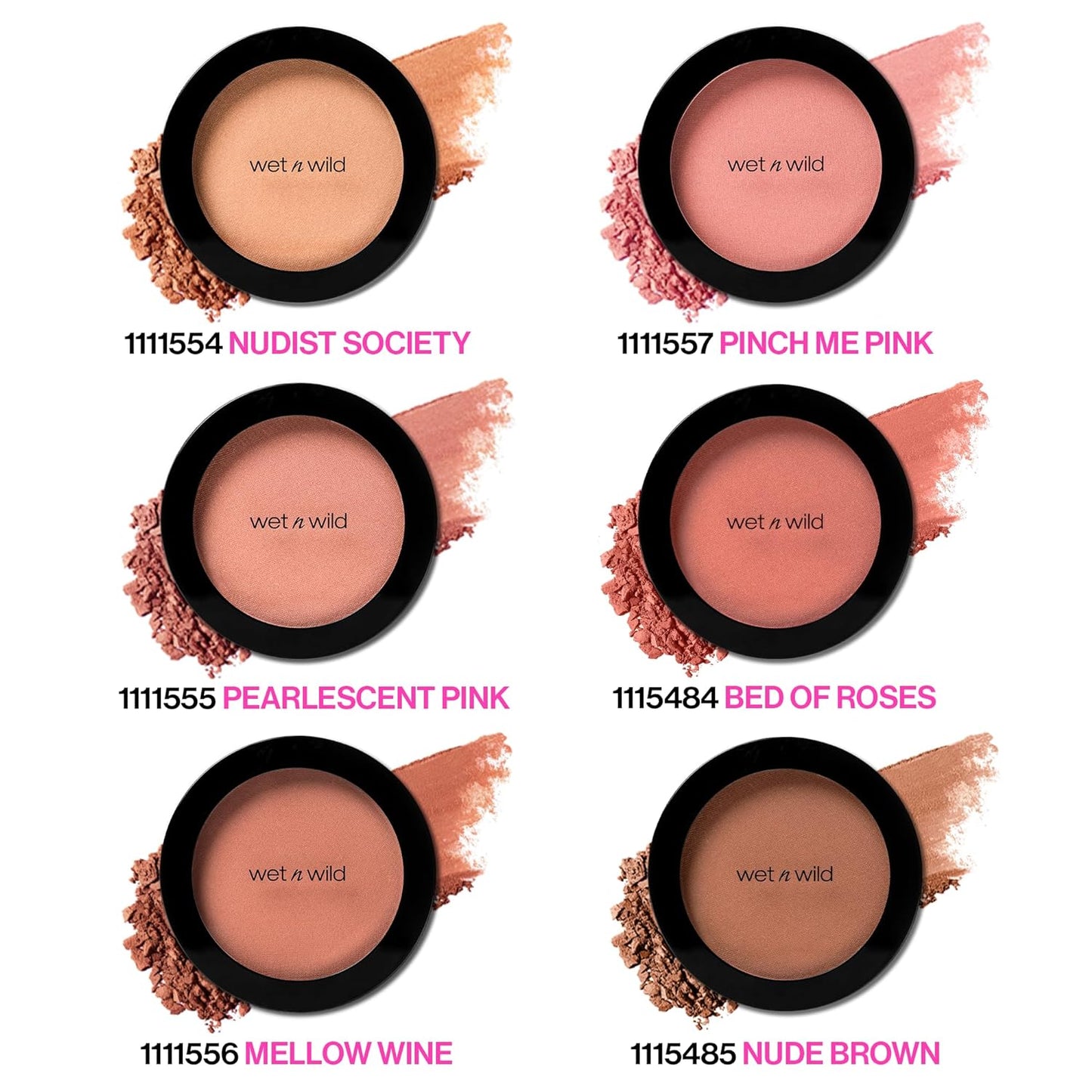 Wet N Wild Color Icon Blush, Effortless Matte Natural Sheer Glow & Seamless Blend, Luxuriously Infused Smooth Jojoba Oil, Cruelty-Free & Vegan - Pinch Me Pink