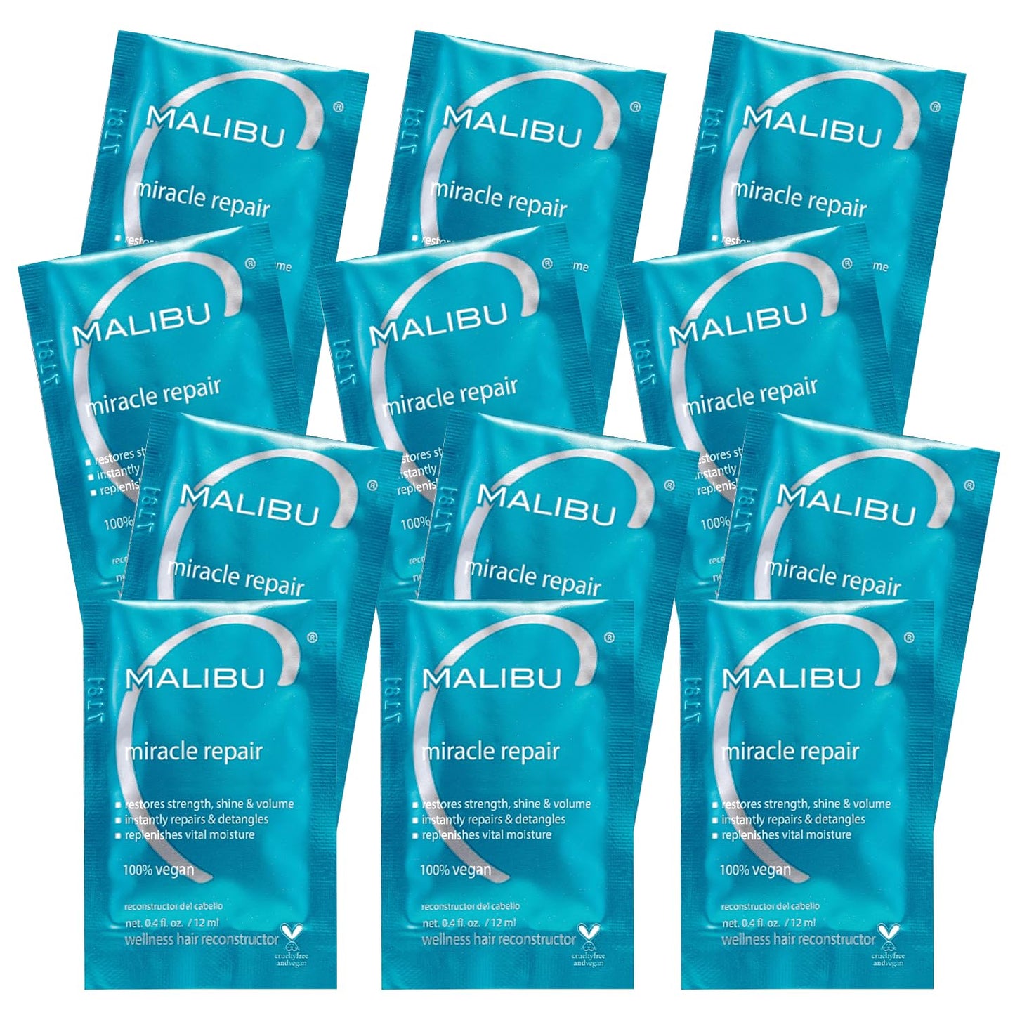Malibu C Miracle Repair Hair Reconstructor - Nourishing Hair Repair Treatment for Weak, Damaged Strands - Flax Protein & Vitamin B5 for Hair Strength