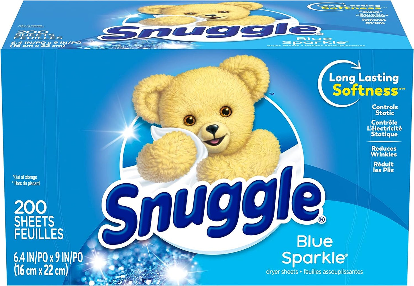 Snuggle Dryer Sheets, Long Lasting Fresh and Clean Scent, Laundry Fabric Softener, Control Static, Reduce Wrinkles, HE Safe, 200 Count