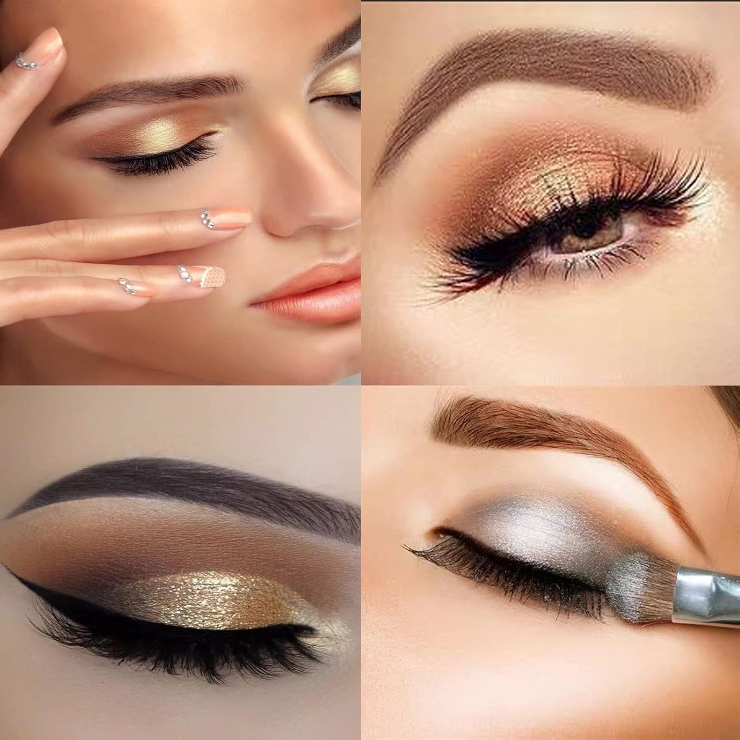 Glitter Eyeshadow Palette,10 Colors Shimmer Eyeshadow Palette Gold Eyeshadow Highly Pigmented Long Lasting Waterproof Sweatproof Eye Shadow Palette Makeup for Women Eye Shadow Palette Makeup