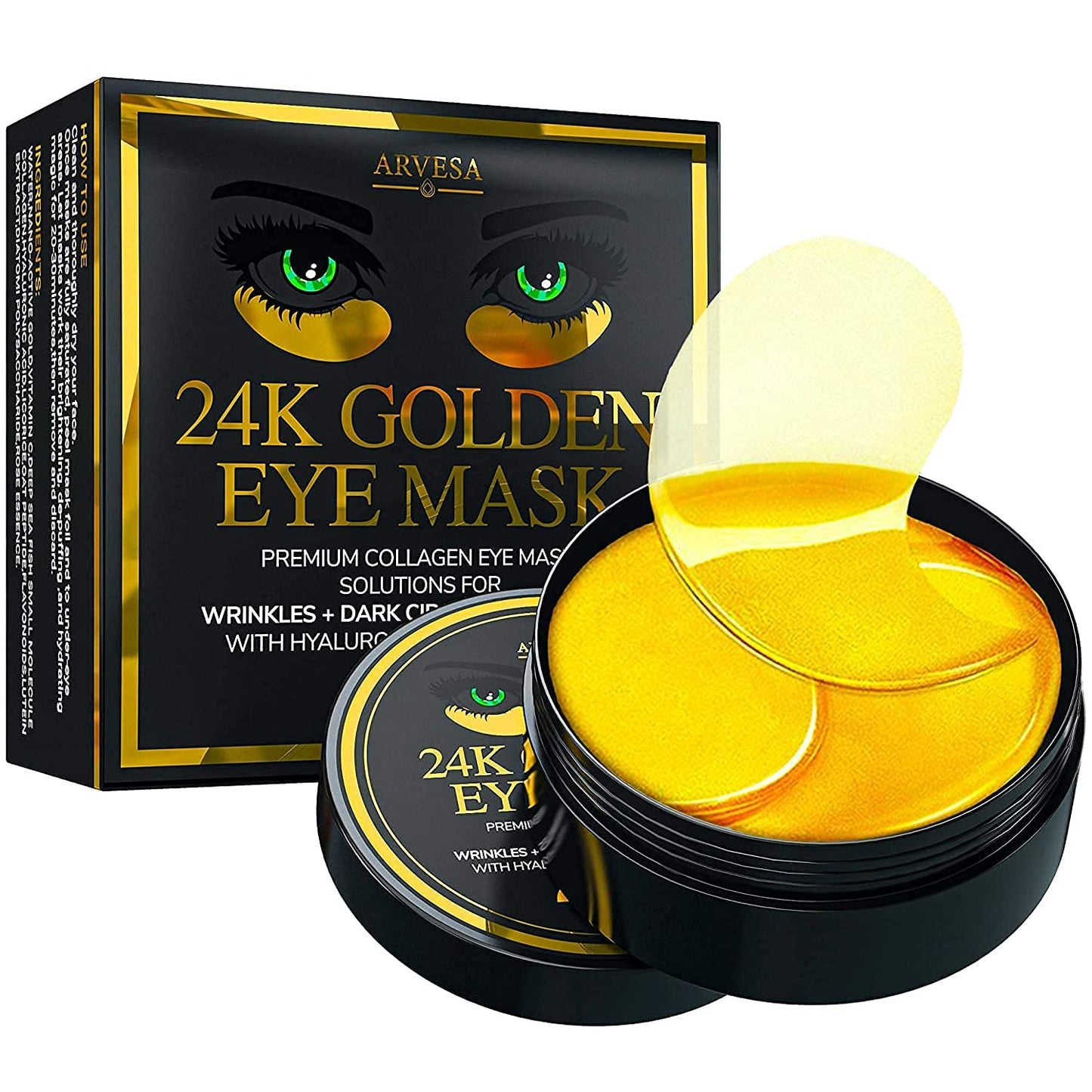 Under Eye Patches for Puffy Eyes and Dark Circles - Retinol Collagen under Eye Masks - Reduce Wrinkles & Bags - Skin Treatment Pads - anti Aging Moisturizer Mask for Women Gift - 60 Eye Gel Pads