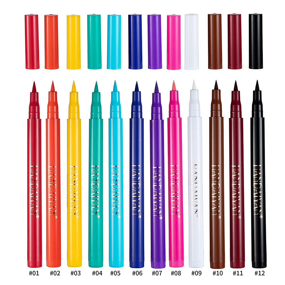 Liquid Vegan Eyeliner, Colorful Neon Eyeliner Pencil, Long-Lasting, Waterproof, Smudge Proof, Sharp Tip, Quick Dry, Easy Cleansing Makeup Gift for Women (Sky Blue#5)